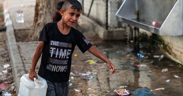 نفاد المياه في غزة